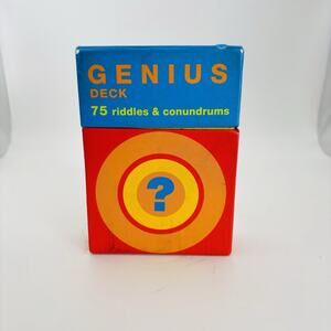 Genius 75 Riddles and Conundrums Card Deck Pre Owned. Complete. Clean!
